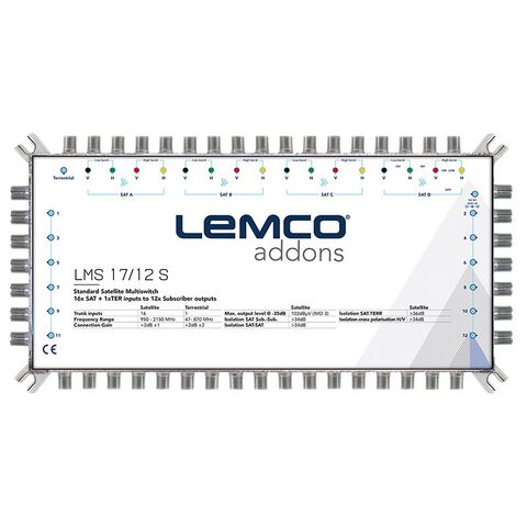LEMCO® LMS-1712S Multiswitch w/ PSU