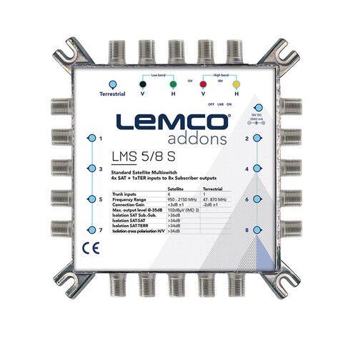 LEMCO® LMS-58S Multiswitch w/ PSU