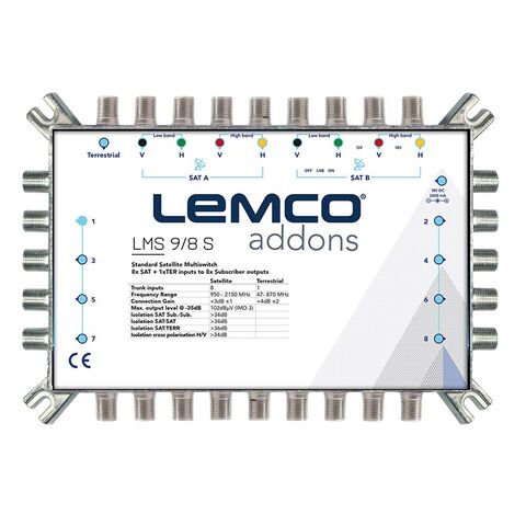 LEMCO® LMS-98S Multiswitch w/ PSU
