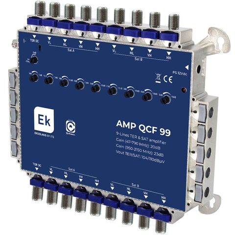 EKSELANS® AMP-QCF-99 Amplifier 9in/9out