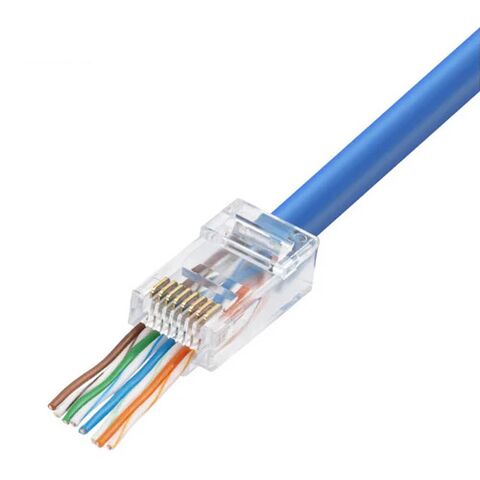 OPENETICS® CAT6A UTP RJ45 EZ Pass Through Plug, 100-Pack