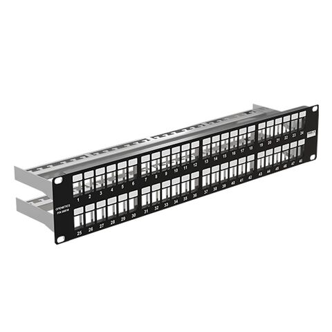 OPENETICS® 19" 2U 48-Ports UTP/STP Slim Empty Patch Panel
