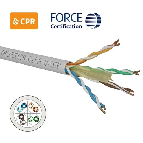 OPENETICS® CAT6 U/UTP CU LSZH Dca White 305 Mtr