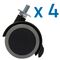 OPENETICS® Set of 4 Casters for UniRack