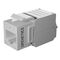 OPENETICS® CAT6 UTP RJ45 180º Slim Keystone Jack, White Toolless