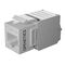 OPENETICS® CAT6A UTP RJ45 180º Slim Keystone Jack, White, Toolless