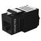 OPENETICS® CAT6A UTP RJ45 180º Slim Keystone Jack, Black, Toolless