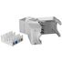 OPENETICS® CAT6A UTP RJ45 180º Slim Keystone Jack, White, Toolless